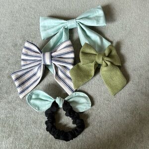 hair bow bundle, hand crafted